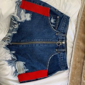 a jean skirt